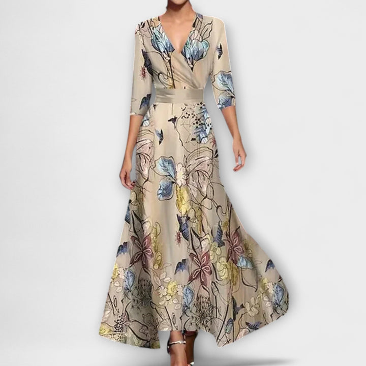 Vestido de mujer elegante con mangas de moda