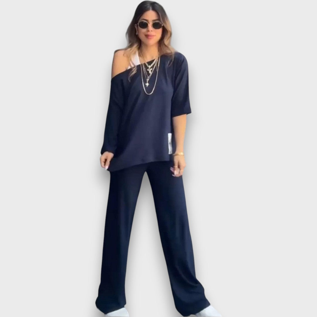 Mariana – Conjunto holgado con top asimétrico