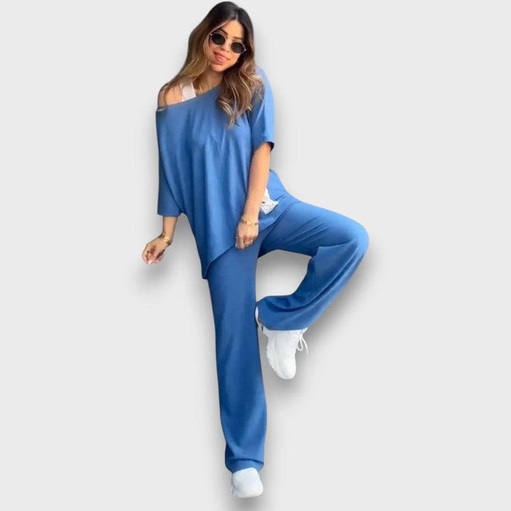 Mariana – Conjunto holgado con top asimétrico