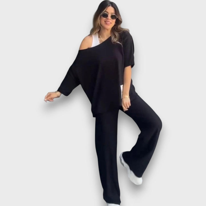 Mariana – Conjunto holgado con top asimétrico