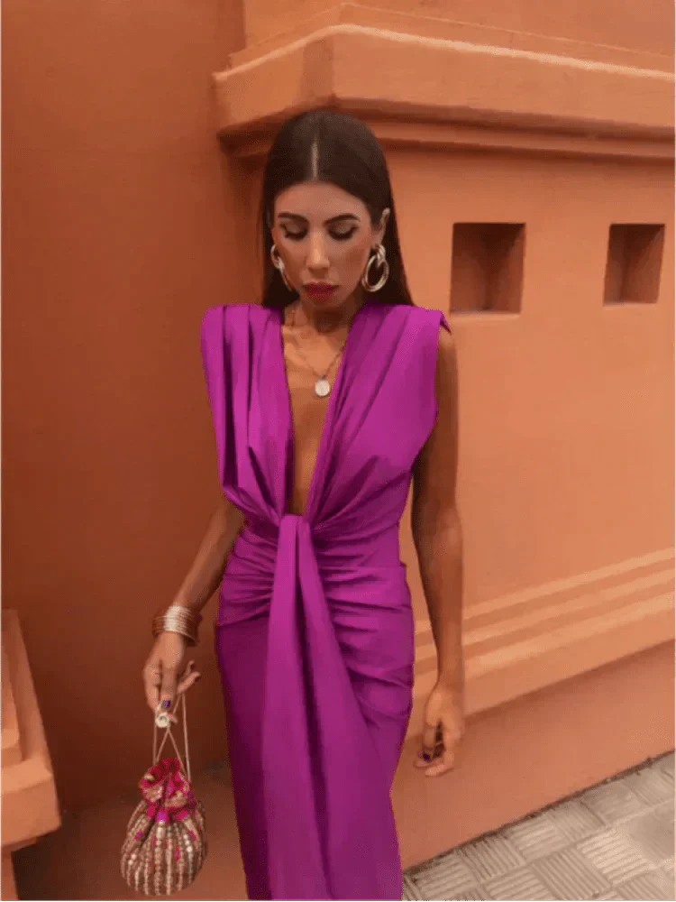 Cordelia | Vestido Drapé Elegante