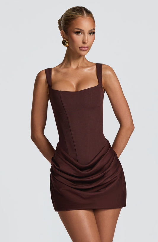 Vestido Cornelia - Marrón Ciruela