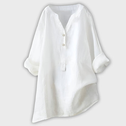 Camisa de lino ligera con botones – Frescura y estilo
