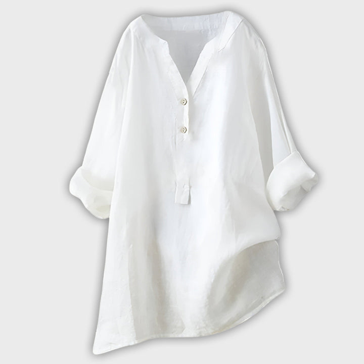 Camisa de lino ligera con botones – Frescura y estilo