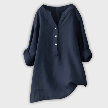 Camisa de lino ligera con botones – Frescura y estilo