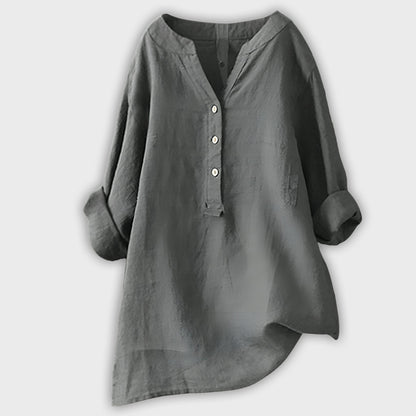 Camisa de lino ligera con botones – Frescura y estilo