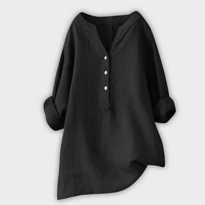 Camisa de lino ligera con botones – Frescura y estilo