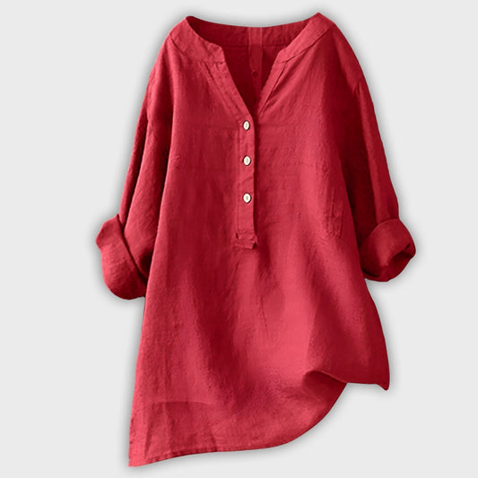 Camisa de lino ligera con botones – Frescura y estilo