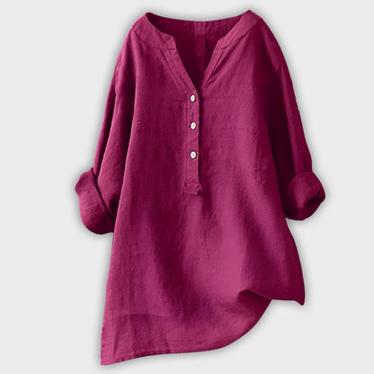 Camisa de lino ligera con botones – Frescura y estilo