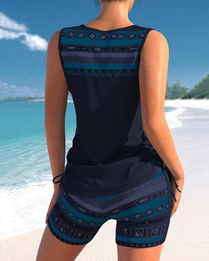 Soline | Tankini con estampado geométrico y escote en V