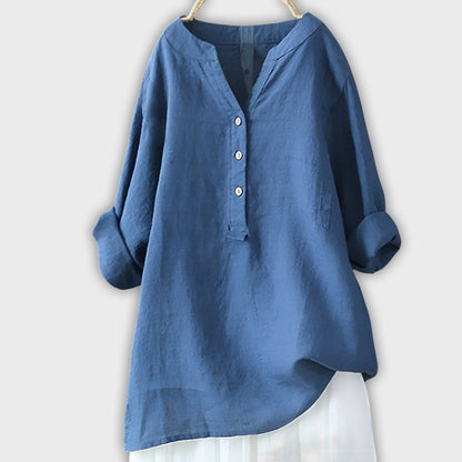 Camisa de lino ligera con botones – Frescura y estilo