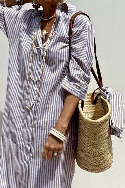 Vestidos de camisa elegantes con rayas