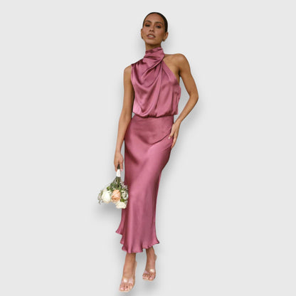 Vestido Zenaida Elegante para Mujeres de Largo Medio