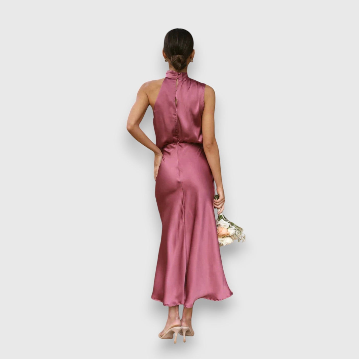 Vestido Zenaida Elegante para Mujeres de Largo Medio
