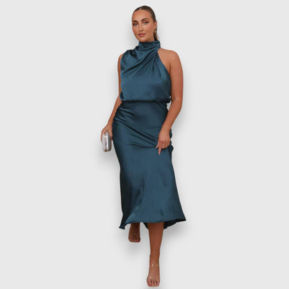 Vestido Zenaida Elegante para Mujeres de Largo Medio
