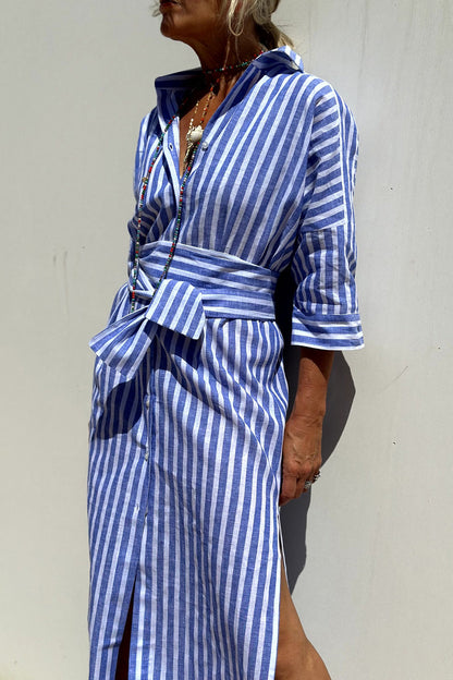 Vestidos de camisa elegantes con rayas