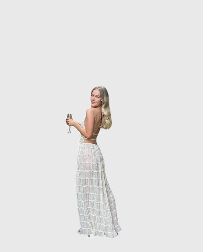 "Alessia" | Vestido de verano elegante con motivos naturales.