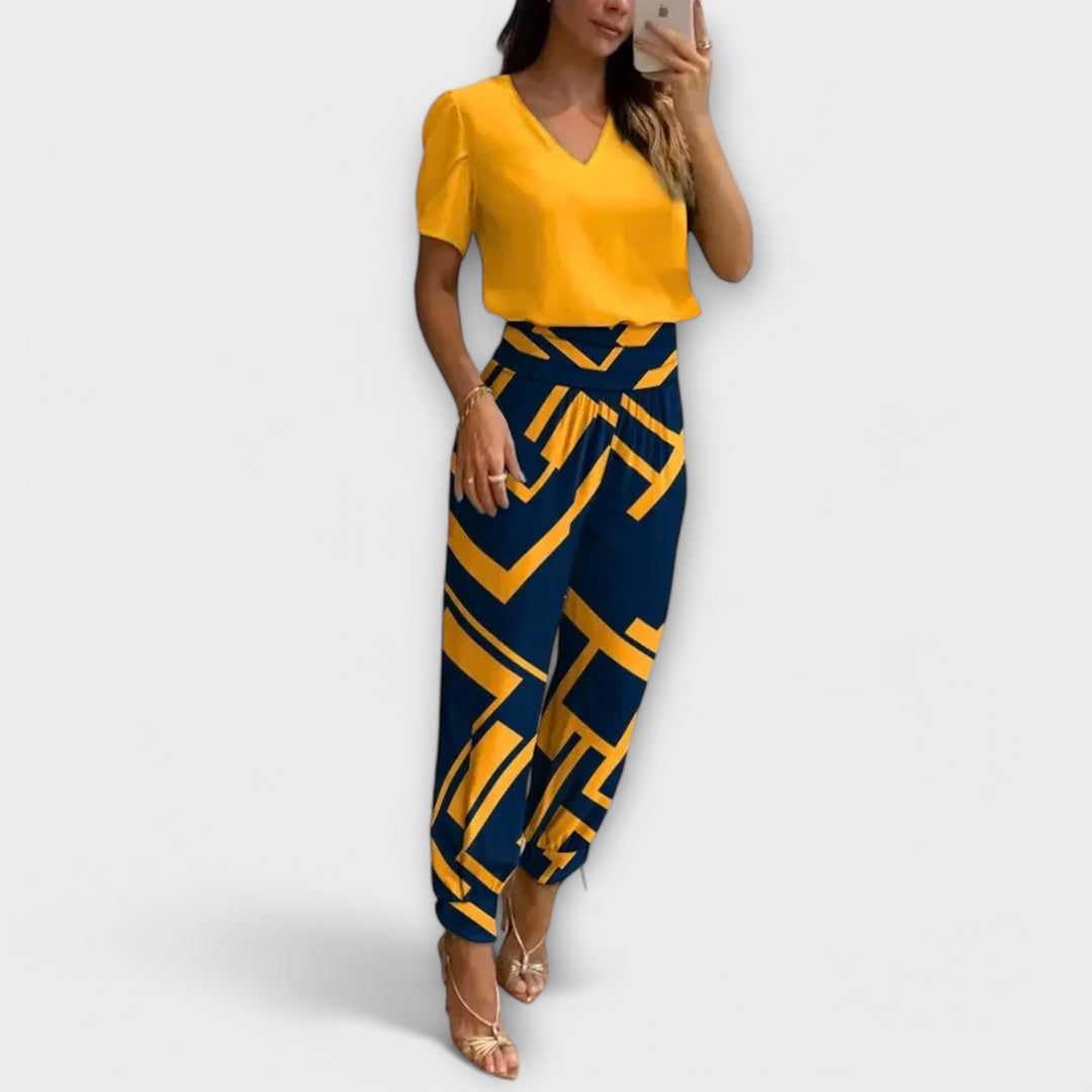 Eirmelin – Conjunto elegante con blusa y pantalones