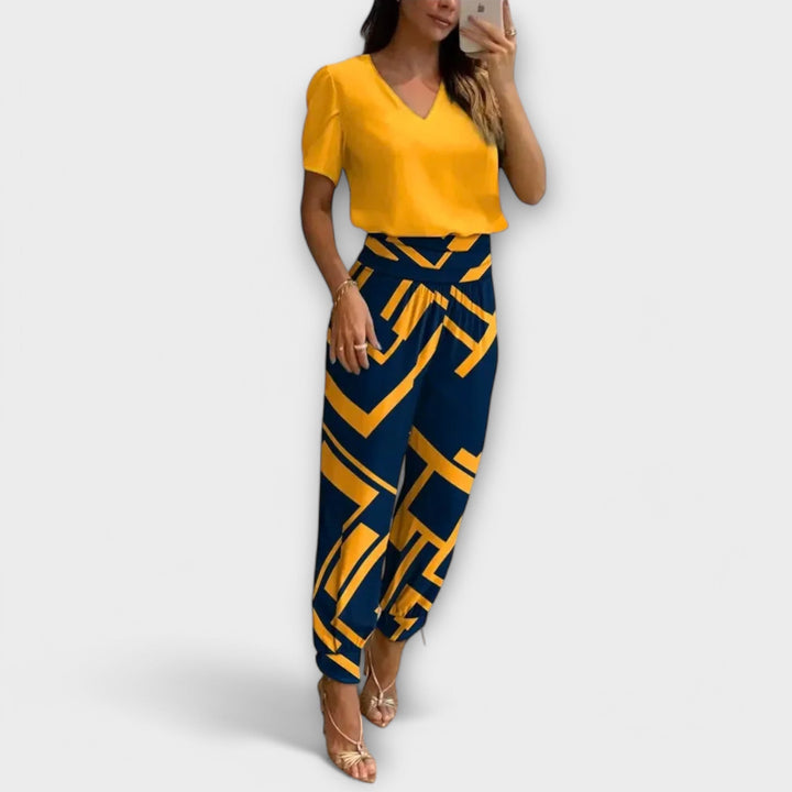 Eirmelin – Conjunto elegante con blusa y pantalones