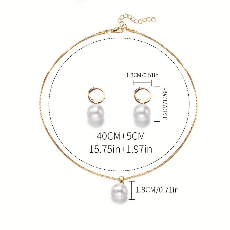 Conjunto de joyas Golden Grace Pearl | Oro