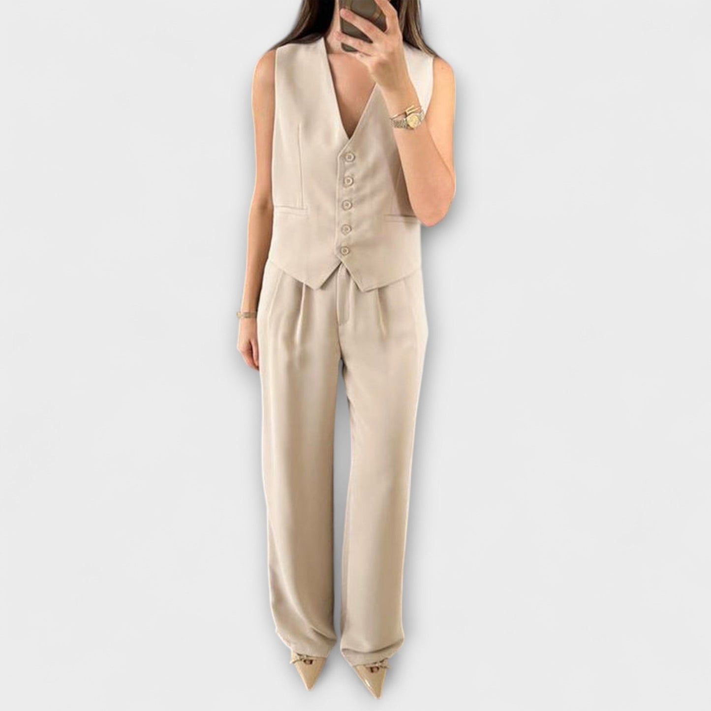 Valena – Conjunto con chaleco en sándwich urbano