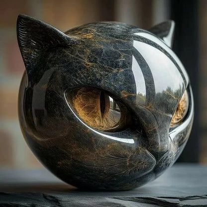 Lobera | Escultura de gato negro misterioso