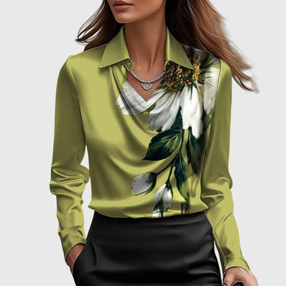 Brooklyn – Camisa elegante de tela de satén brillante
