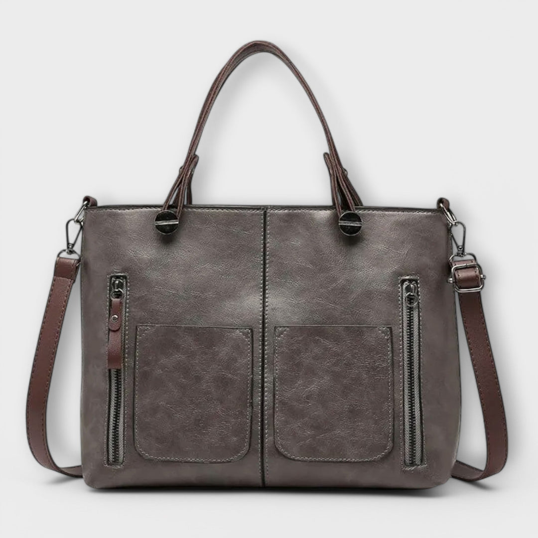 Bolso de cuero elegante de Laura - Bolso tote funcional y estiloso