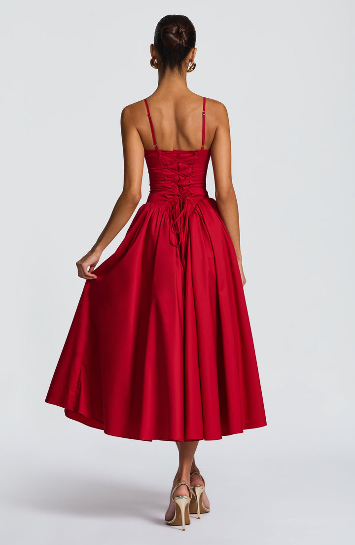 Vestidos midi Emerson - Rojo