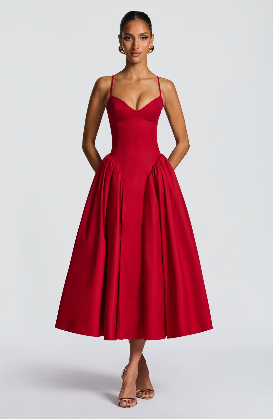 Vestidos midi Emerson - Rojo