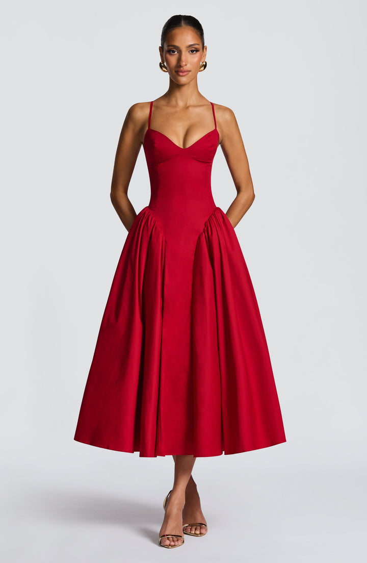 Vestidos midi Emerson - Rojo