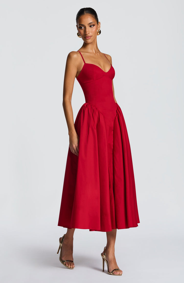 Vestidos midi Emerson - Rojo