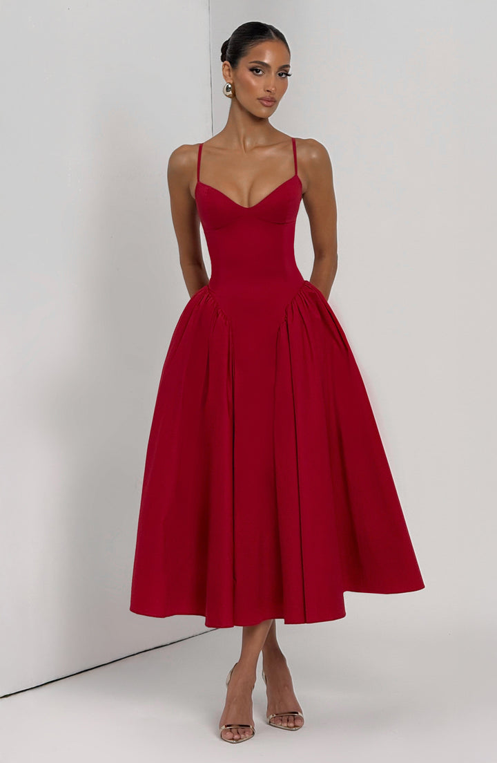 Vestidos midi Emerson - Rojo