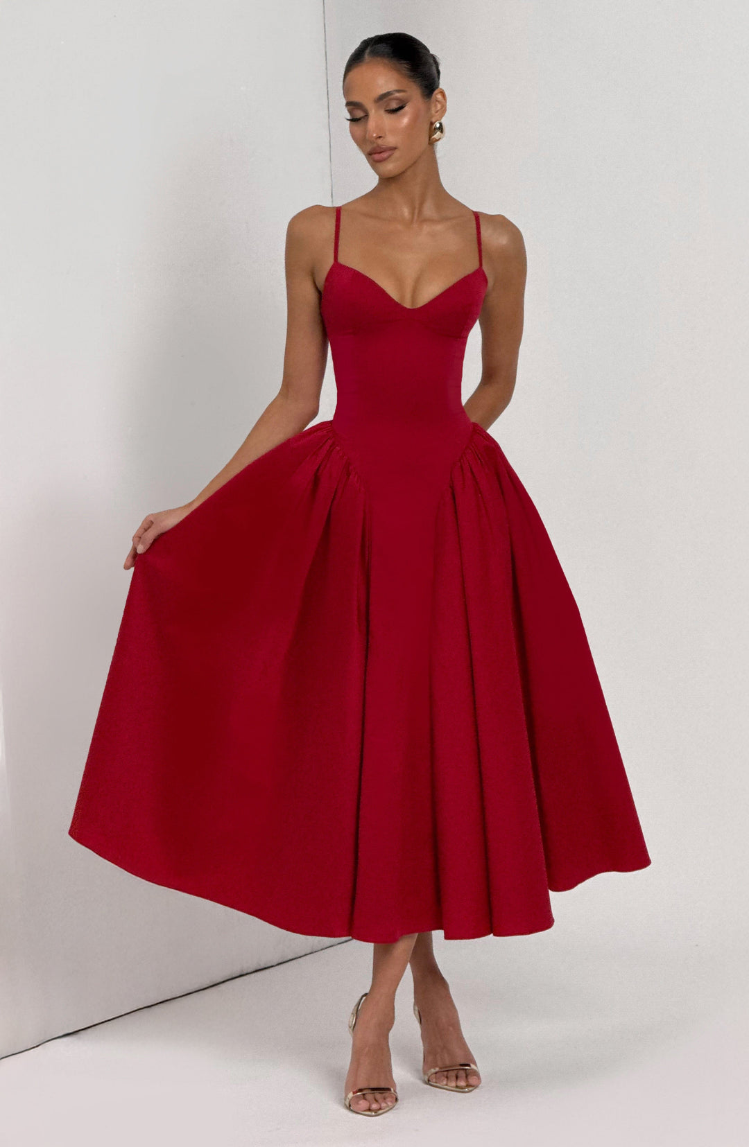 Vestidos midi Emerson - Rojo