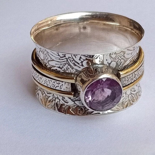 Anillo de meditación cristalino bohemio