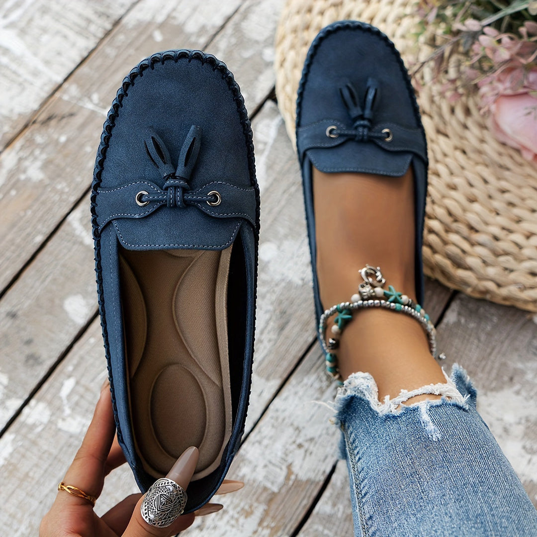 Nadine – Zapatos loafers clásicos con pompones