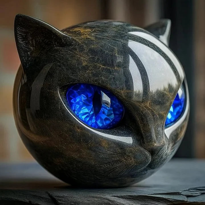 Lobera | Escultura de gato negro misterioso