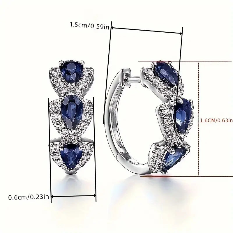 Pendientes Royal Sapphire Crest
