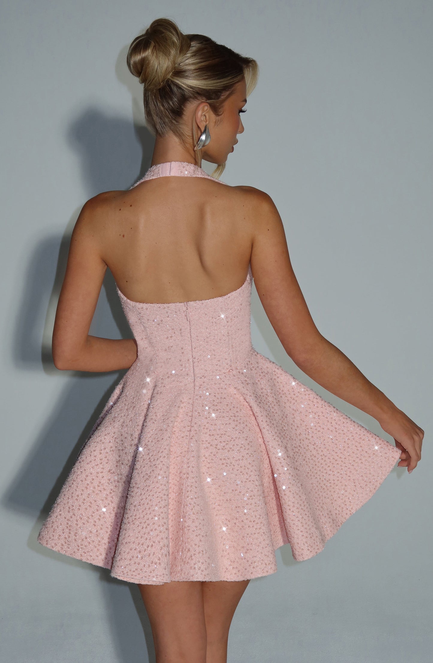 Vestidos mini de gasa - Rosa