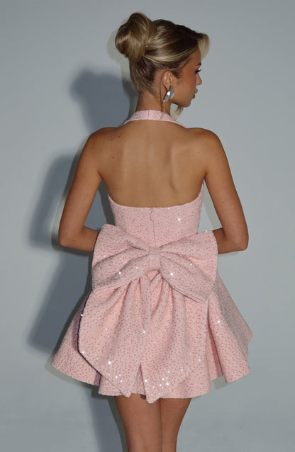 Vestidos mini de gasa - Rosa