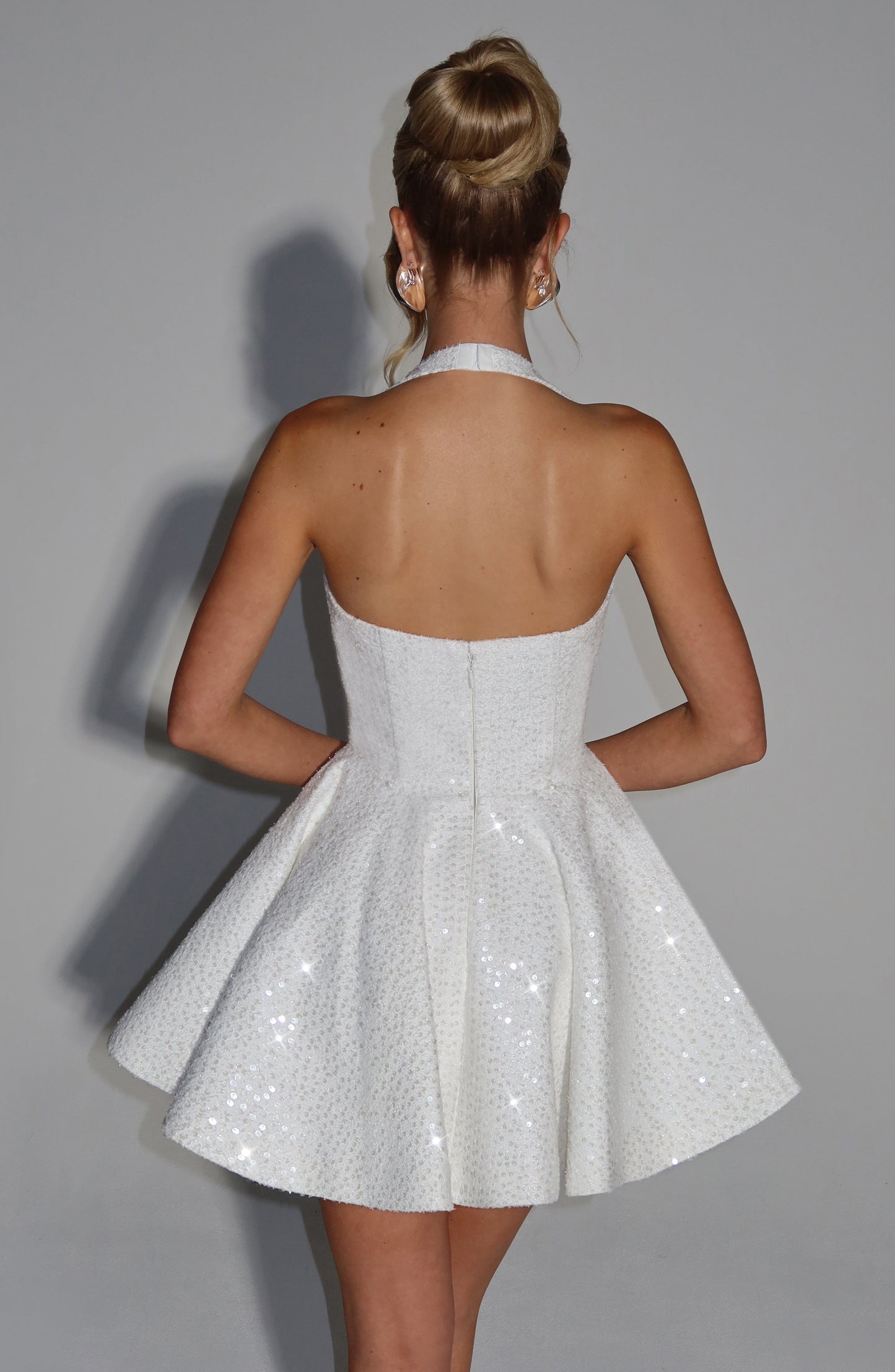 Vestidos mini de gasa - Marfil