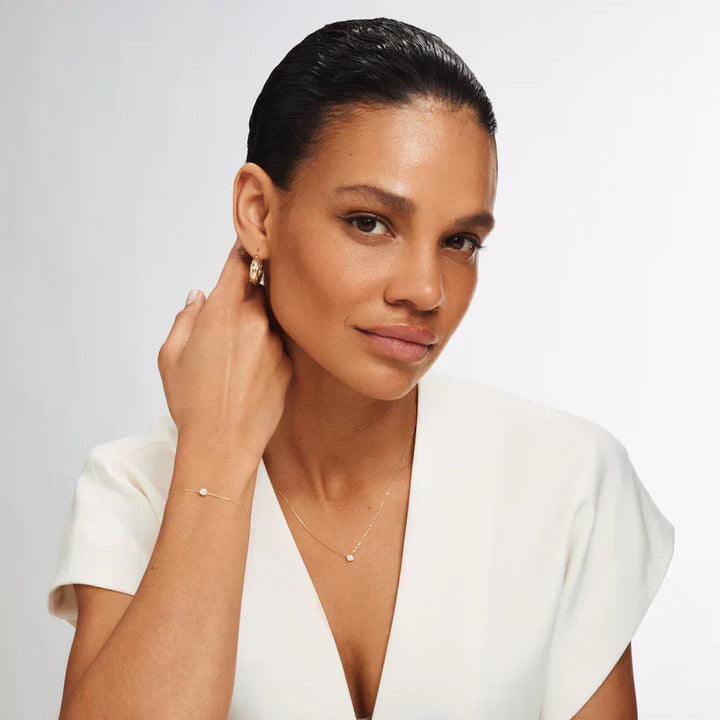 Pulsera con piedra moissanite Cléa | Oro