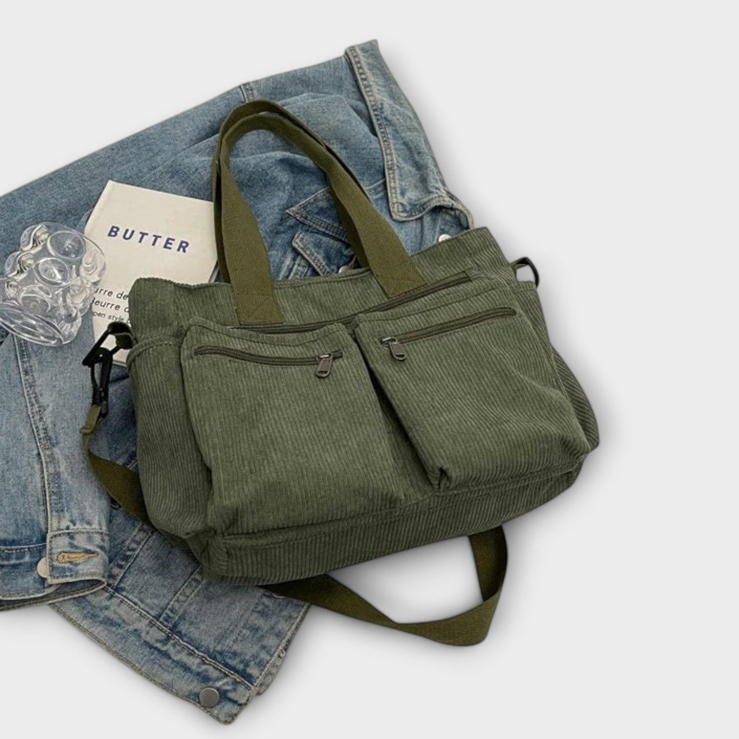 Bolso tote impermeable con compartimento interno espacioso