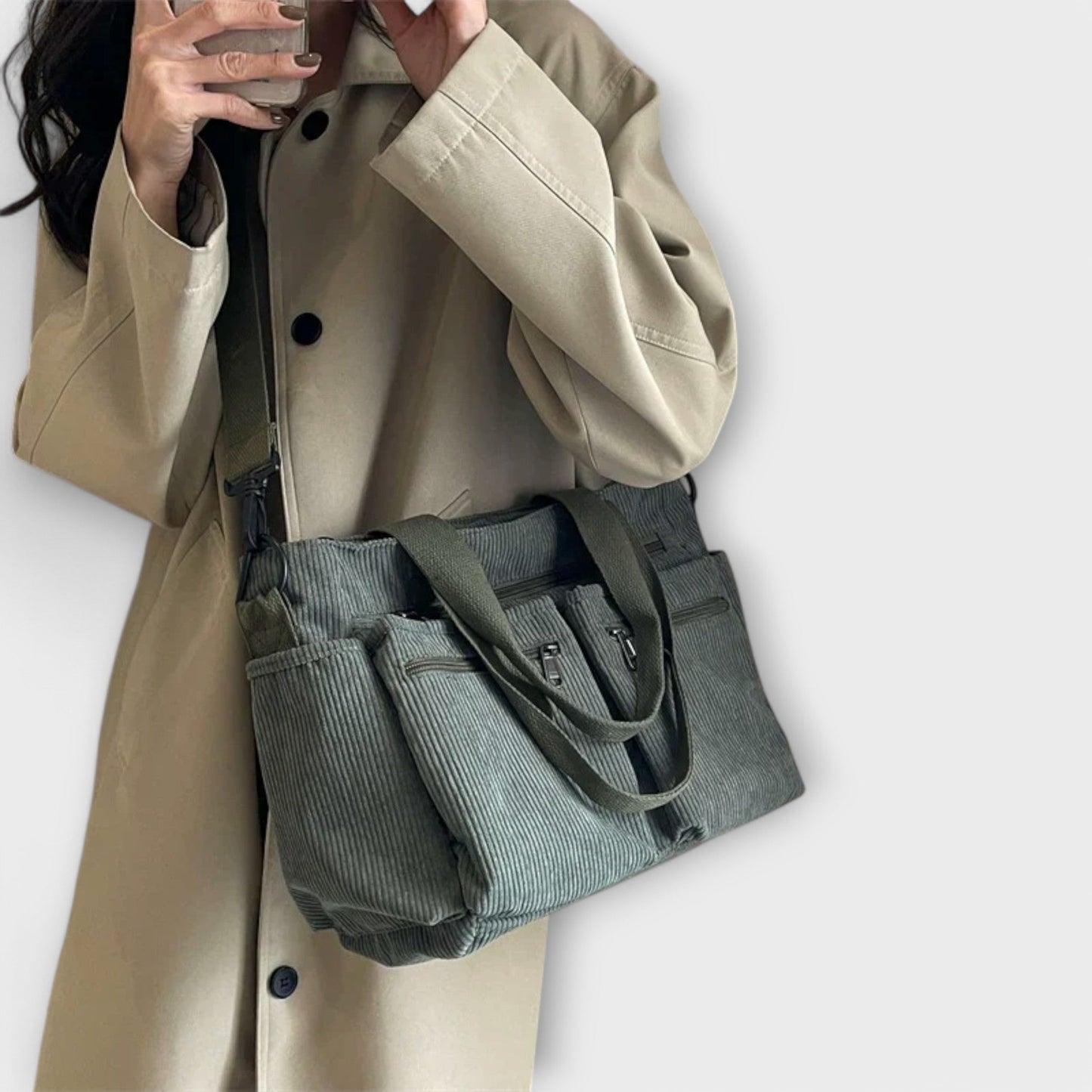 Bolso tote impermeable con compartimento interno espacioso