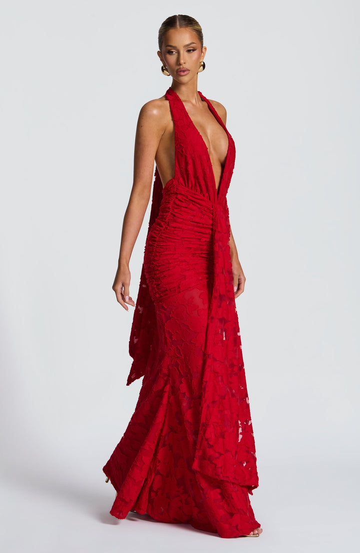 Vestido Maxi Gwenver - Rojo