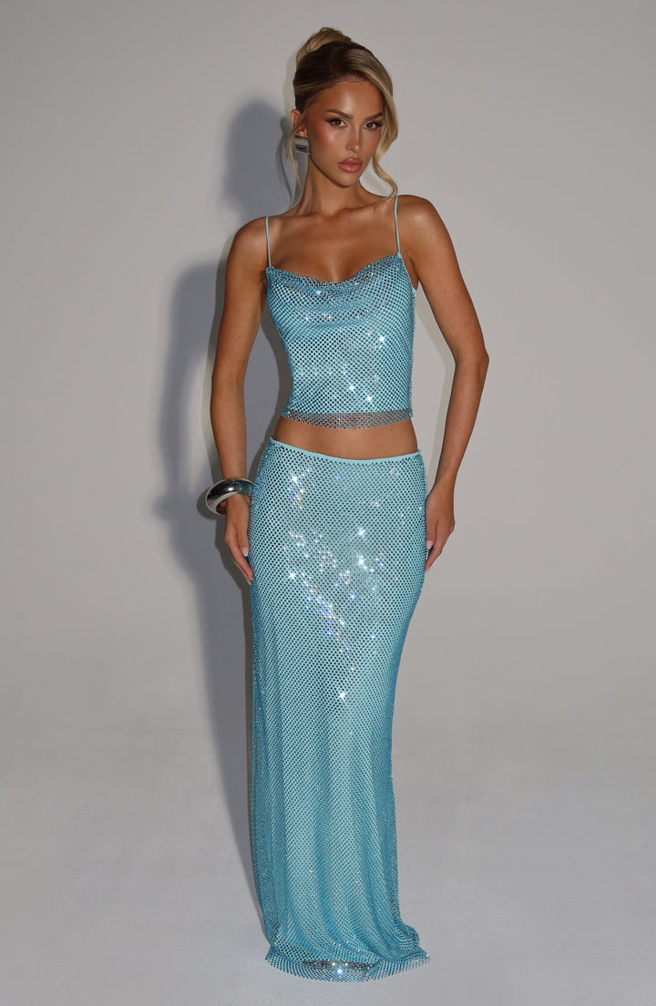 Falda Maxi Holly - Aqua
