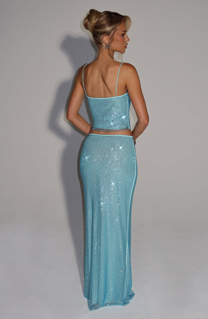 Falda Maxi Holly - Aqua