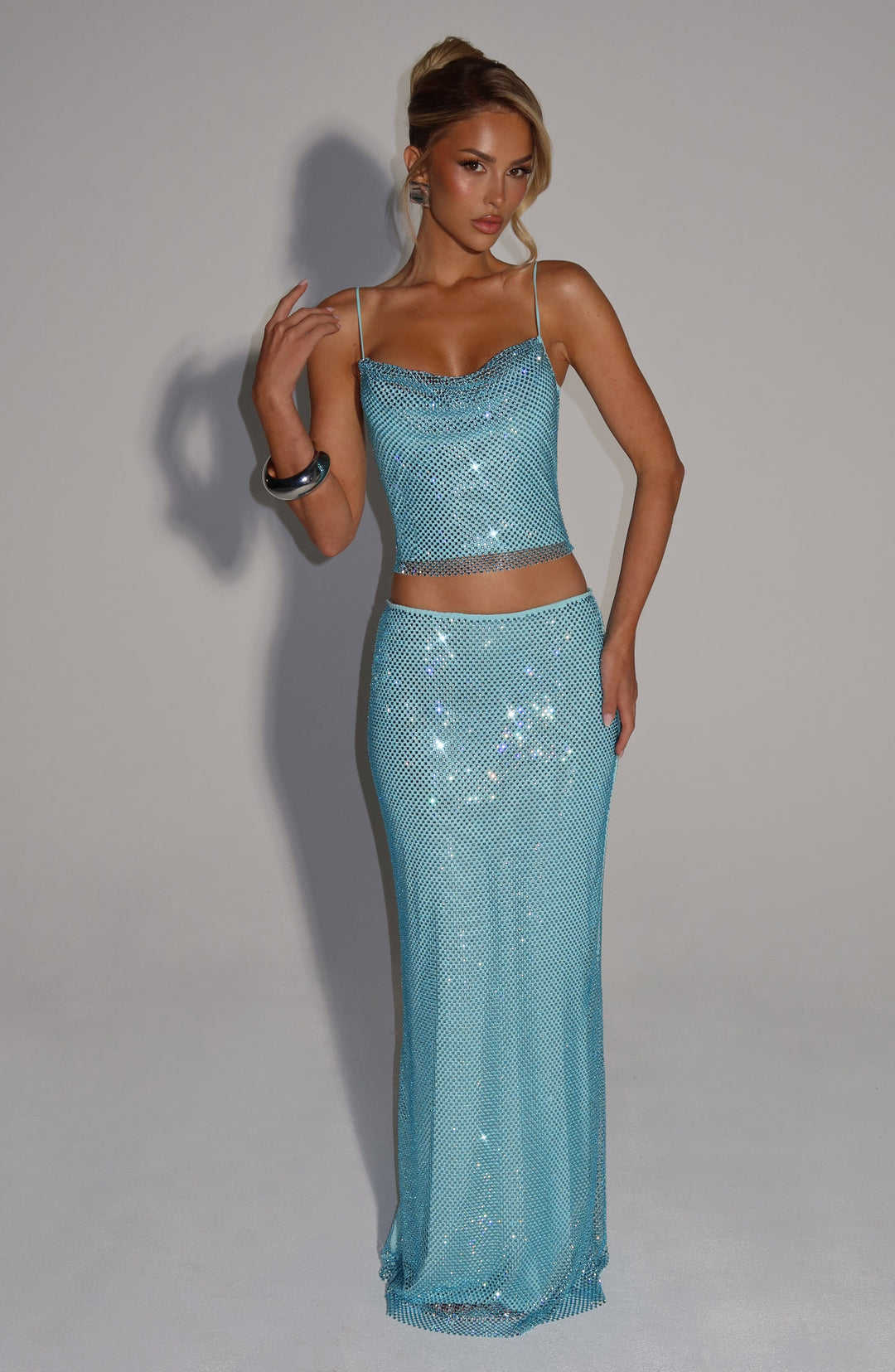 Falda Maxi Holly - Aqua