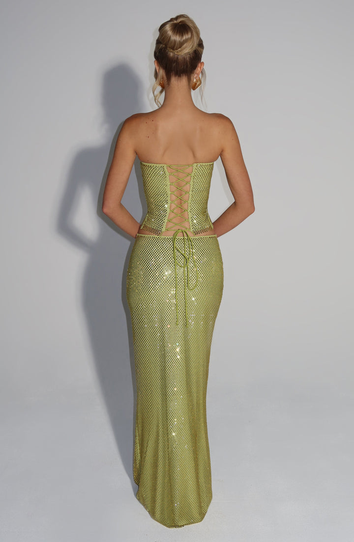 Falda Maxi Heli - Oliva