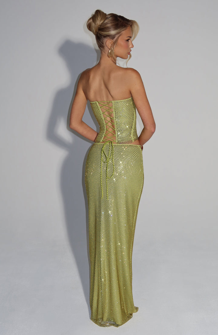 Falda Maxi Heli - Oliva